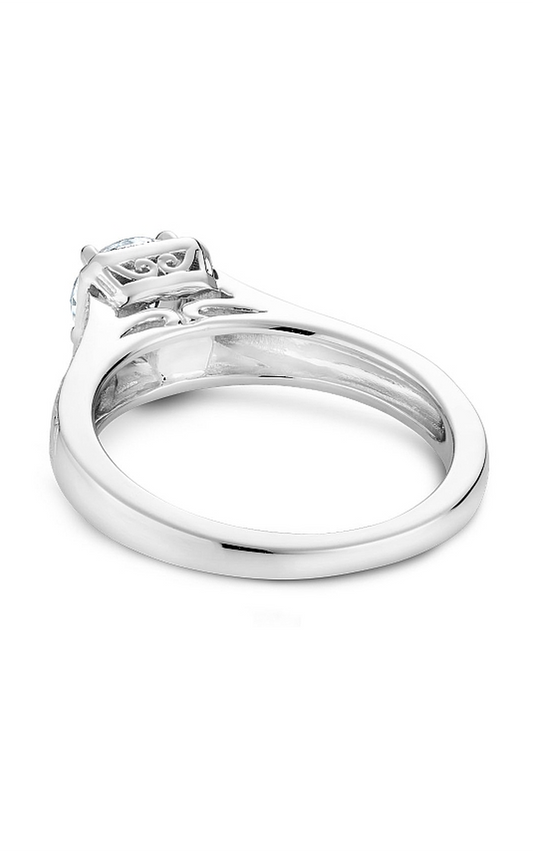 14K White Gold Vintage Engagement Ring