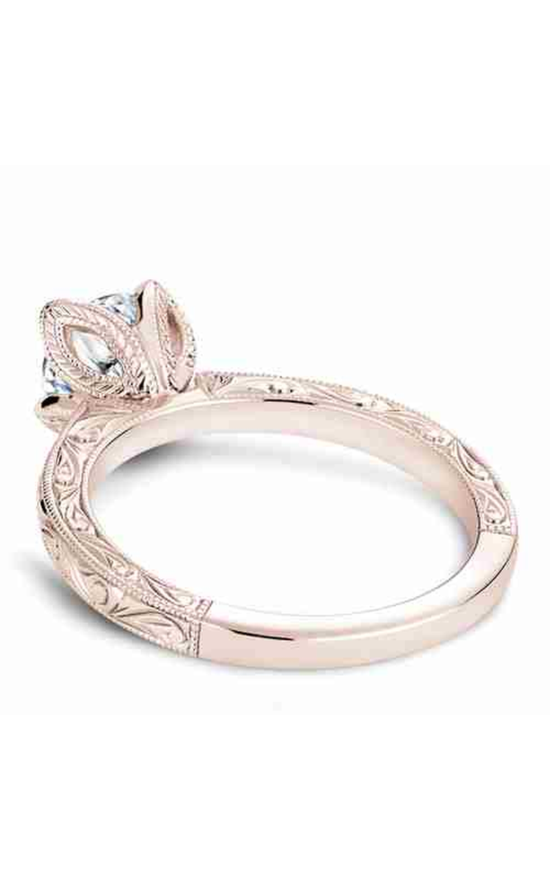 18K Rose Gold Vintage Solitaire Round Engagement Ring