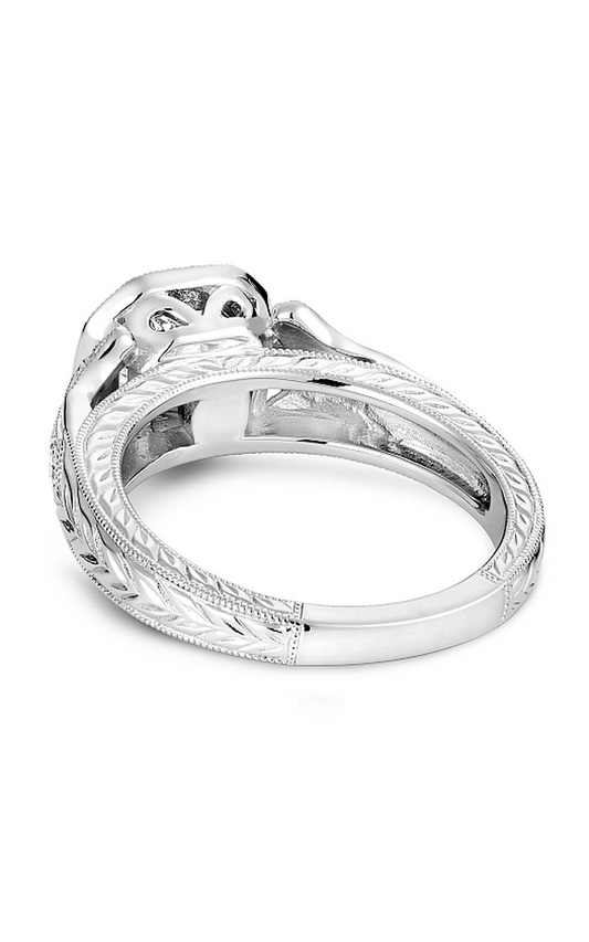 Platinum Vintage Halo Round Engagement Ring