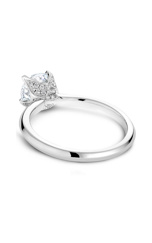 14K White Gold Solitaire Round Engagement Ring