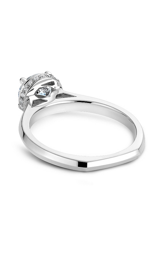 14K White Gold Solitaire Round Engagement Ring