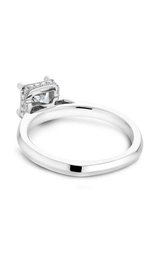 14K White Gold Solitaire Princess Engagement Ring