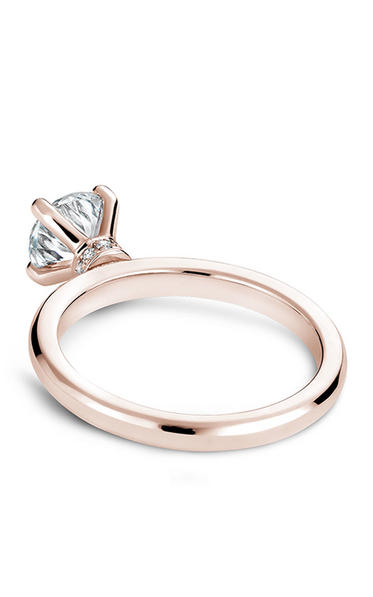 14K Rose Gold Solitaire Round Engagement Ring