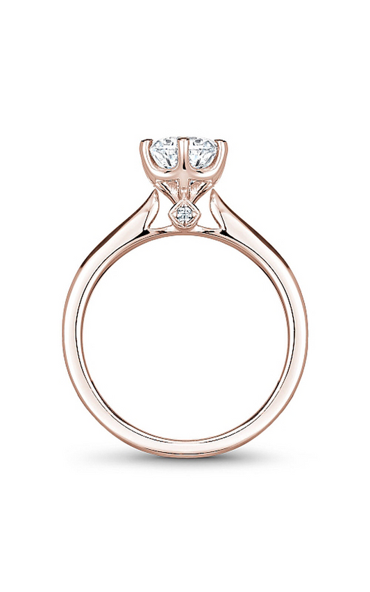 14K Rose Gold Solitaire Round Engagement Ring