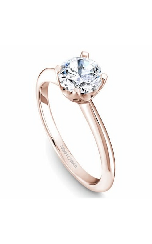 14K Rose Gold Solitaire Round Engagement Ring