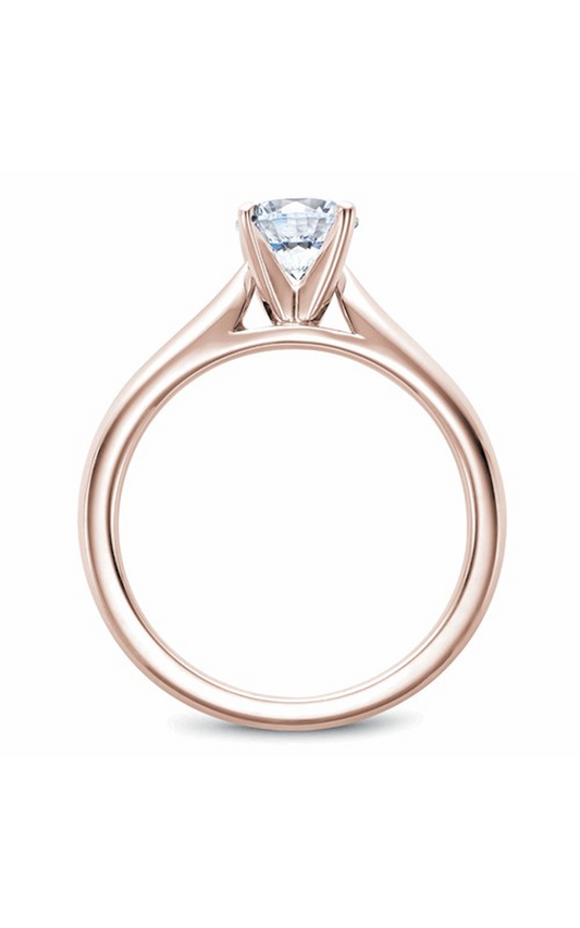 14K Rose Gold Solitaire Round Engagement Ring