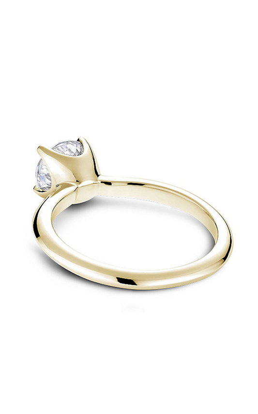 18K Yellow Gold Solitaire Round Engagement Ring