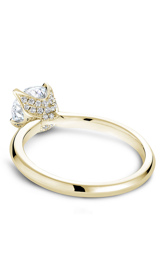 18K Yellow Gold Solitaire Round Engagement Ring
