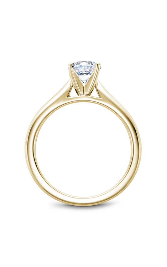 18K Yellow Gold Solitaire Round Engagement Ring