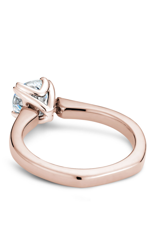 14K Rose Gold Solitaire Round Engagement Ring