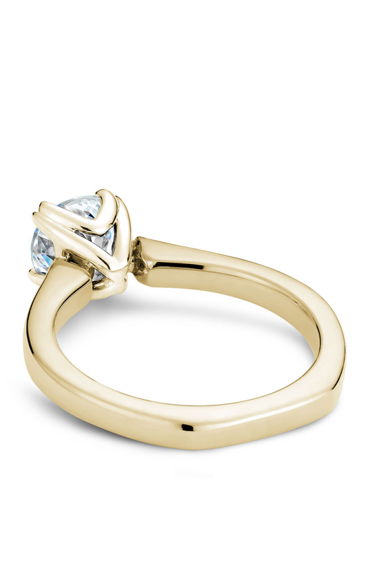 18K Yellow Gold Solitaire Round Engagement Ring