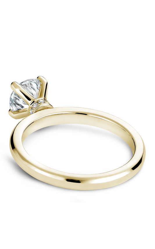 14K Yellow Gold Solitaire Round Engagement Ring