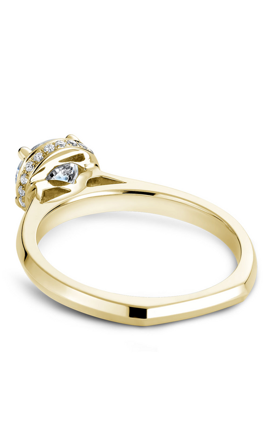 18K Yellow Gold Solitaire Round Engagement Ring