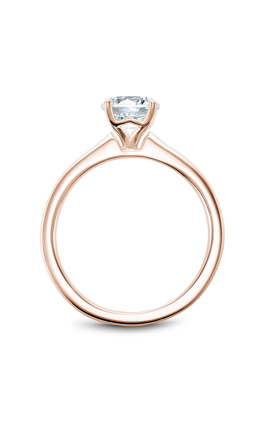 14K Rose Gold Solitaire Round Engagement Ring