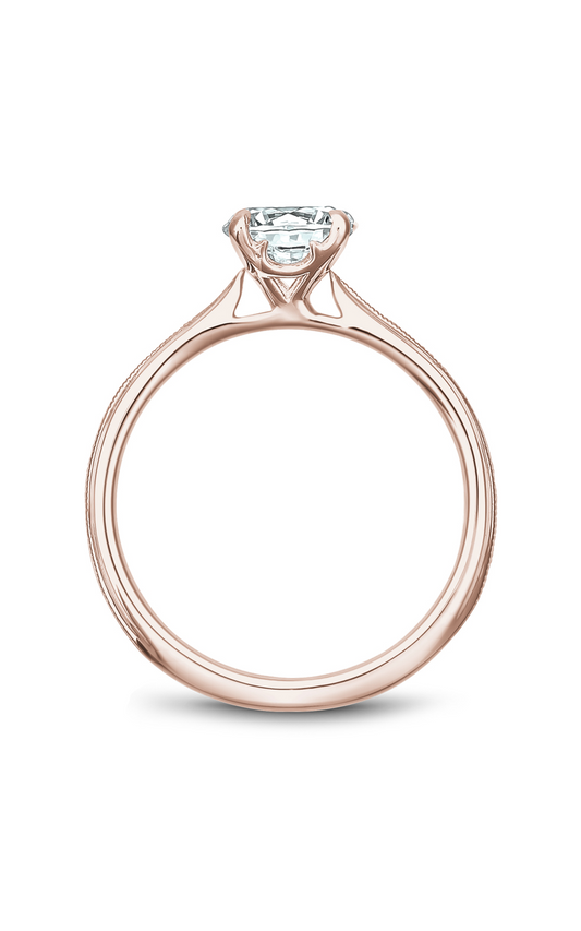 14K Rose Gold Solitaire Round Engagement Ring