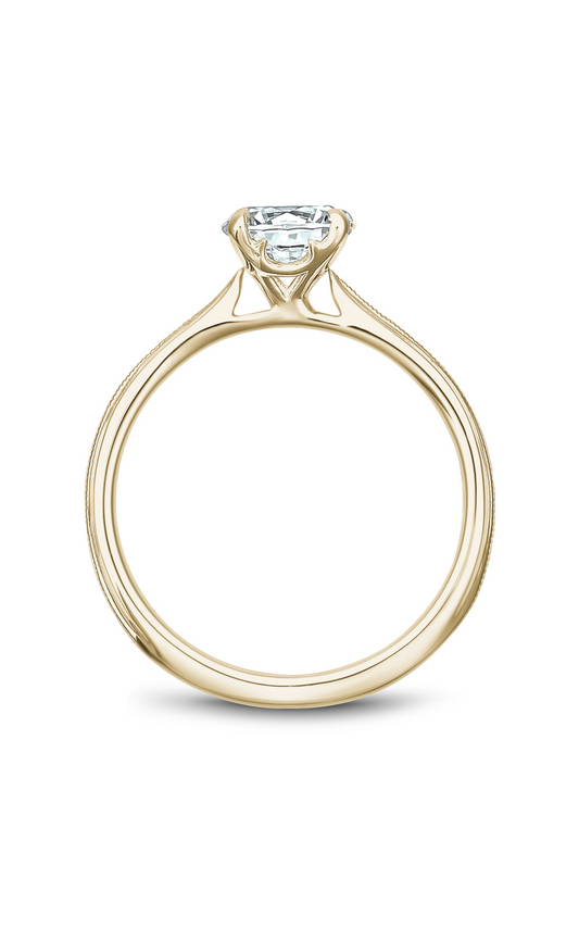 14K Yellow Gold Solitaire Round Engagement Ring