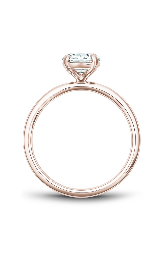 18K Rose Gold Solitaire Round Engagement Ring