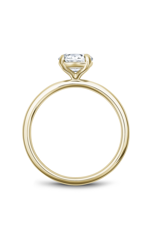 14K Yellow Gold Solitaire Round Engagement Ring