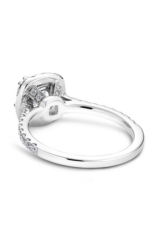 18K White Gold Halo Round Engagement Ring