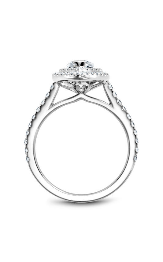 Platinum Halo Marquise Engagement Ring
