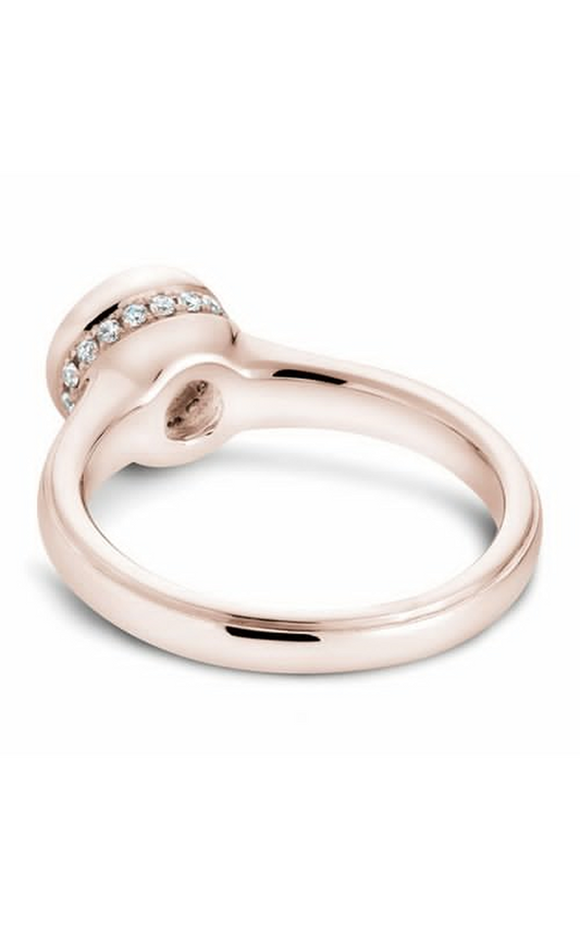 14K Rose Gold Bezel Round Engagement Ring