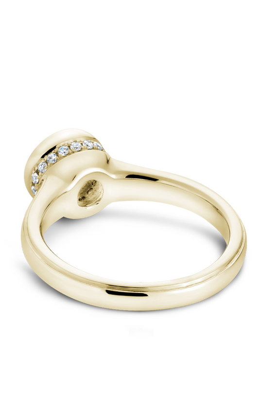 14K Yellow Gold Bezel Solitaire Round Engagement Ring