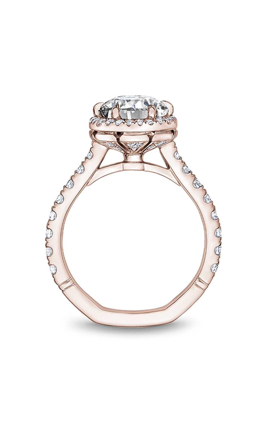 18K Rose Gold Atelier Halo Round Engagement Ring