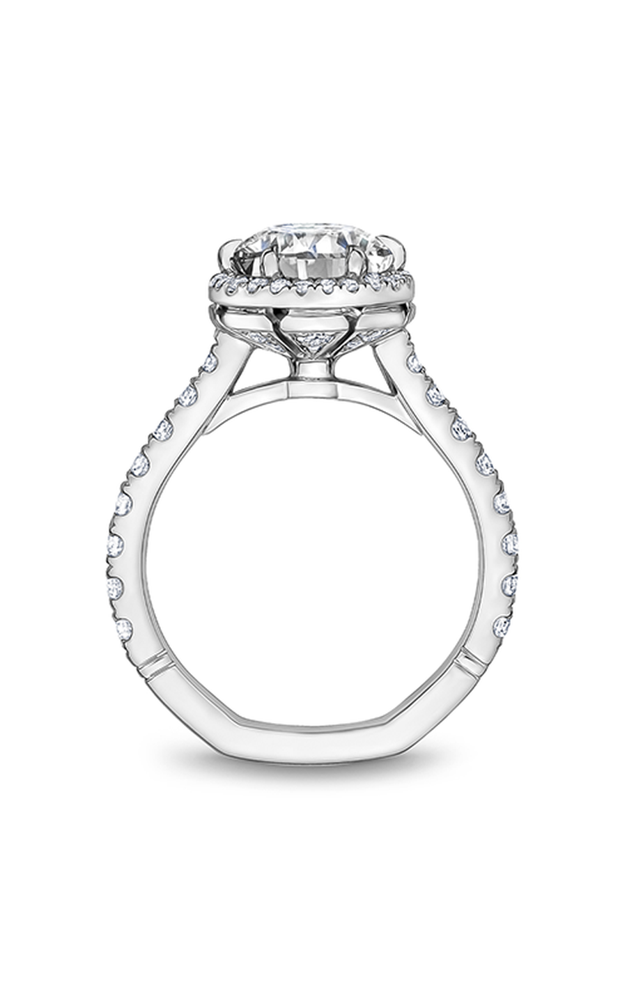18K White Gold Atelier Halo Round Engagement Ring