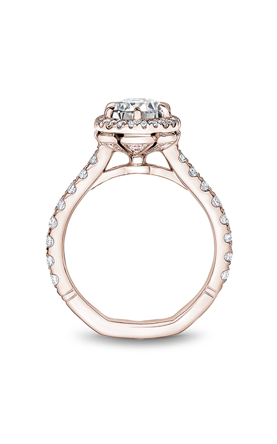 14K Rose Gold Atelier Halo Oval Engagement Ring