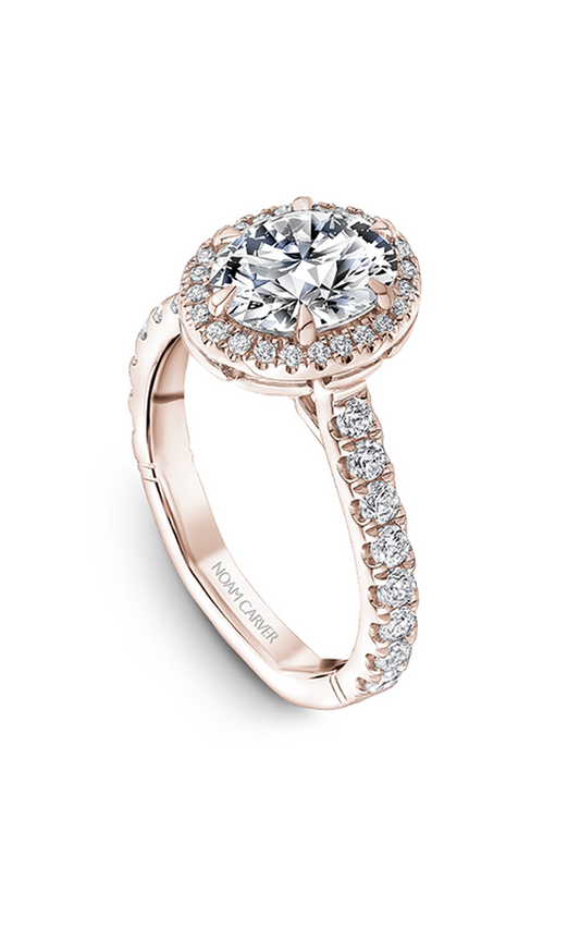 18K Rose Gold Atelier Halo Oval Engagement Ring