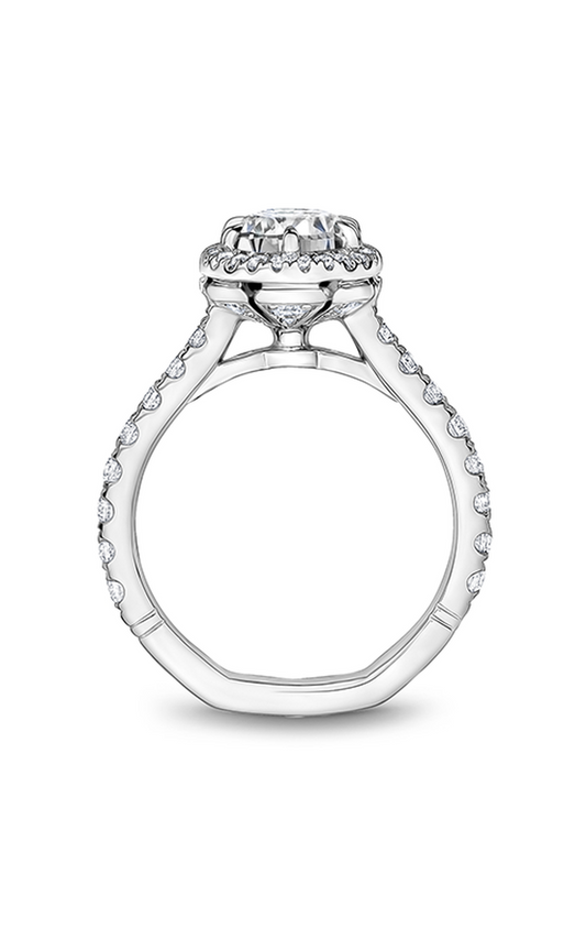 18K White Gold Atelier Halo Oval Engagement Ring