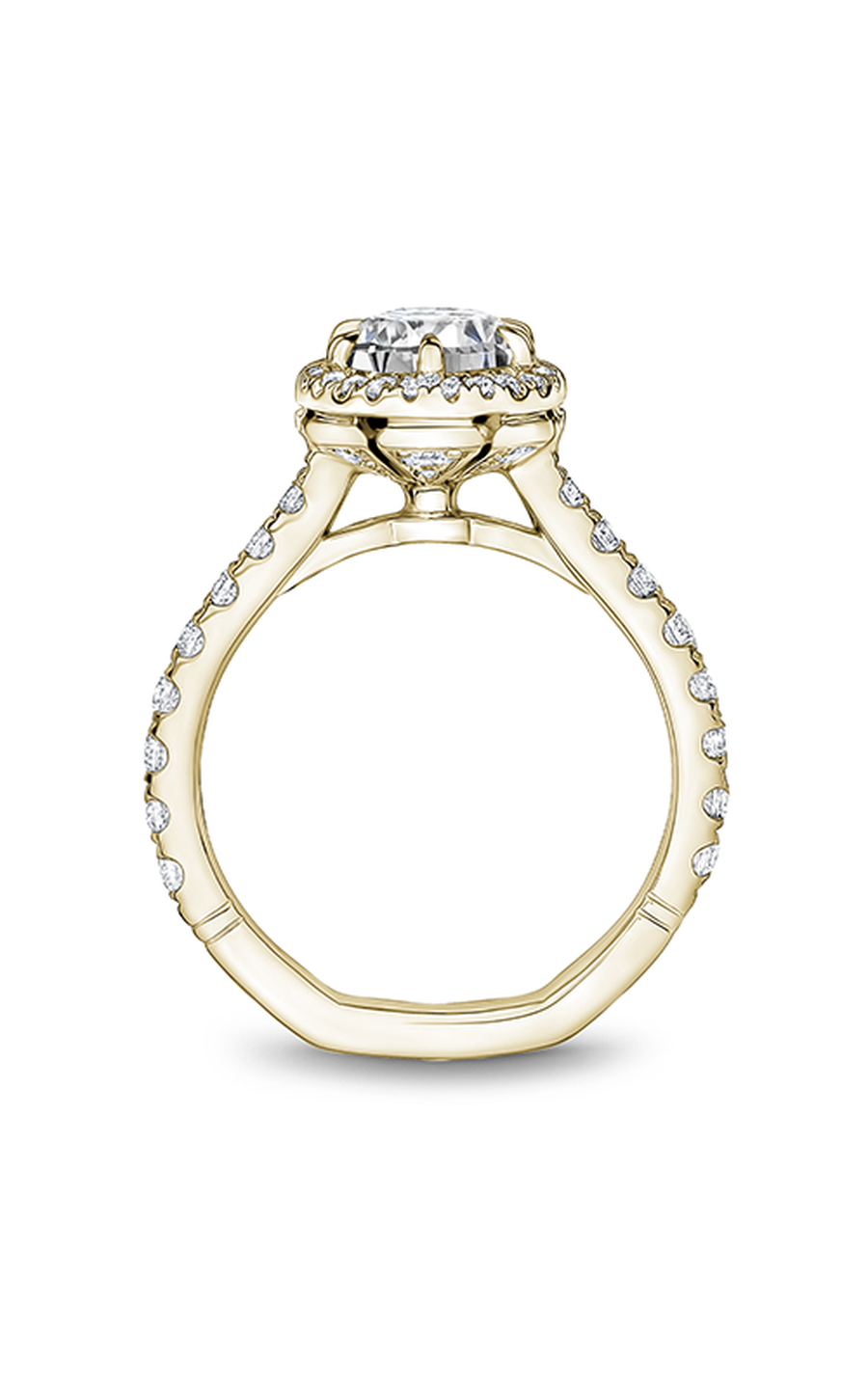 14K Yellow Gold Atelier Halo Oval Engagement Ring
