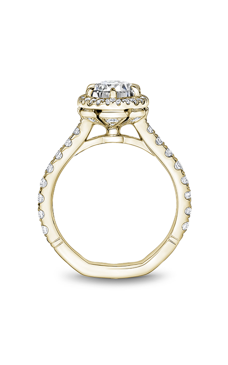 18K Yellow Gold Atelier Halo Oval Engagement Ring