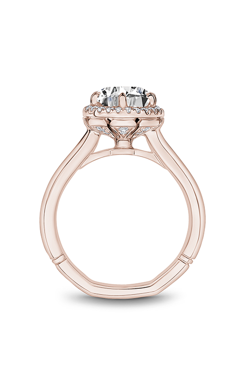 14K Rose Gold Atelier Halo Round Engagement Ring