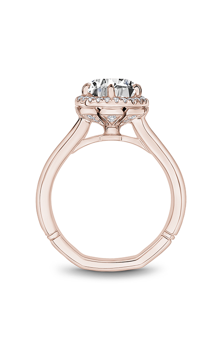 18K Rose Gold Atelier Halo Round Engagement Ring