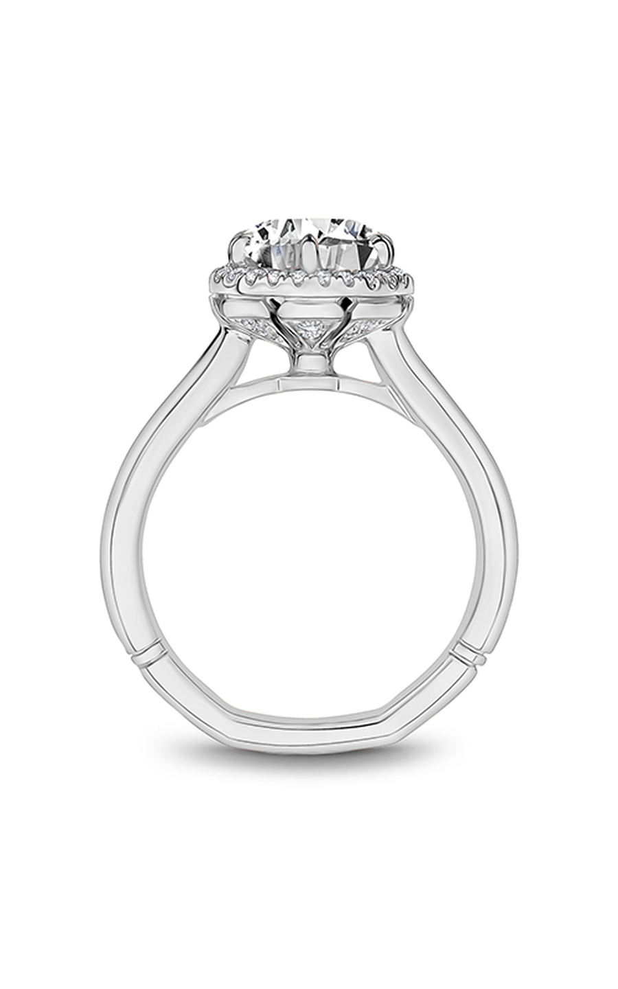 14K White Gold Atelier Halo Round Engagement Ring