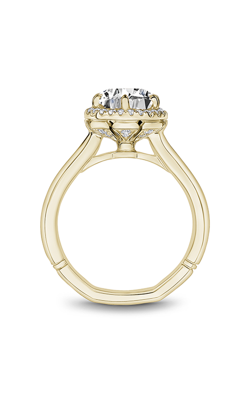 18K Yellow Gold Atelier Halo Round Engagement Ring