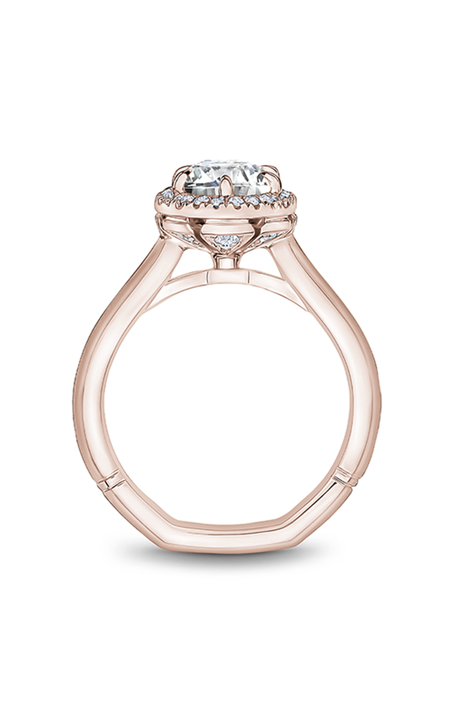 14K Rose Gold Atelier Halo Oval Engagement Ring