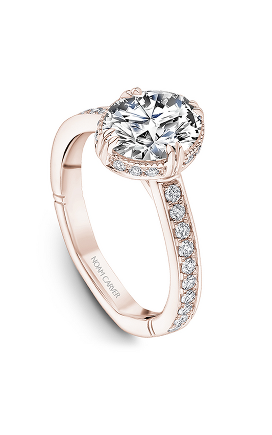18K Rose Gold Atelier Halo Oval Engagement Ring