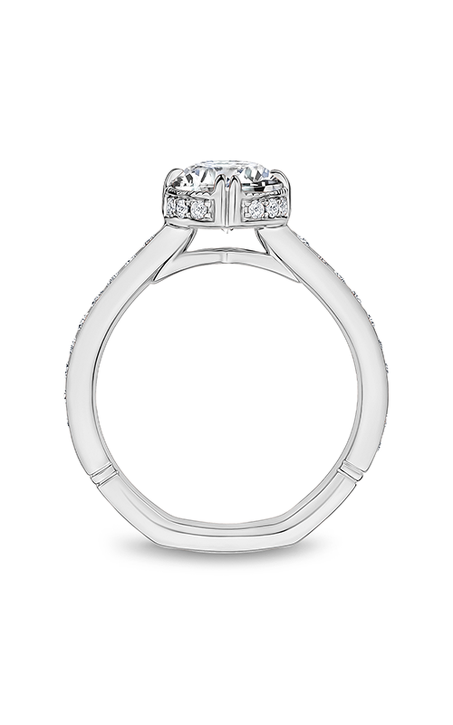 18K White Gold Atelier Halo Oval Engagement Ring