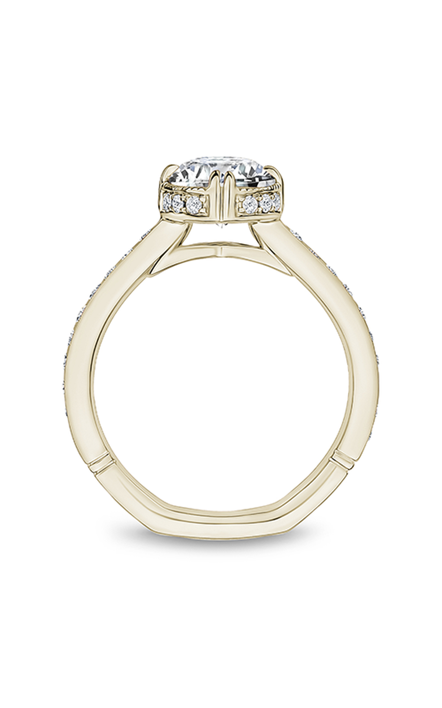14K Yellow Gold Atelier Halo Oval Engagement Ring