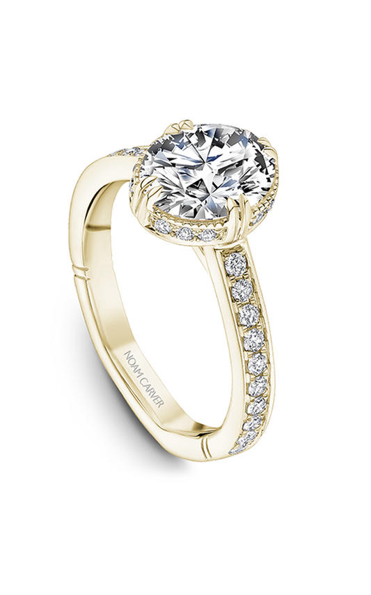 18K Yellow Gold Atelier Halo Oval Engagement Ring