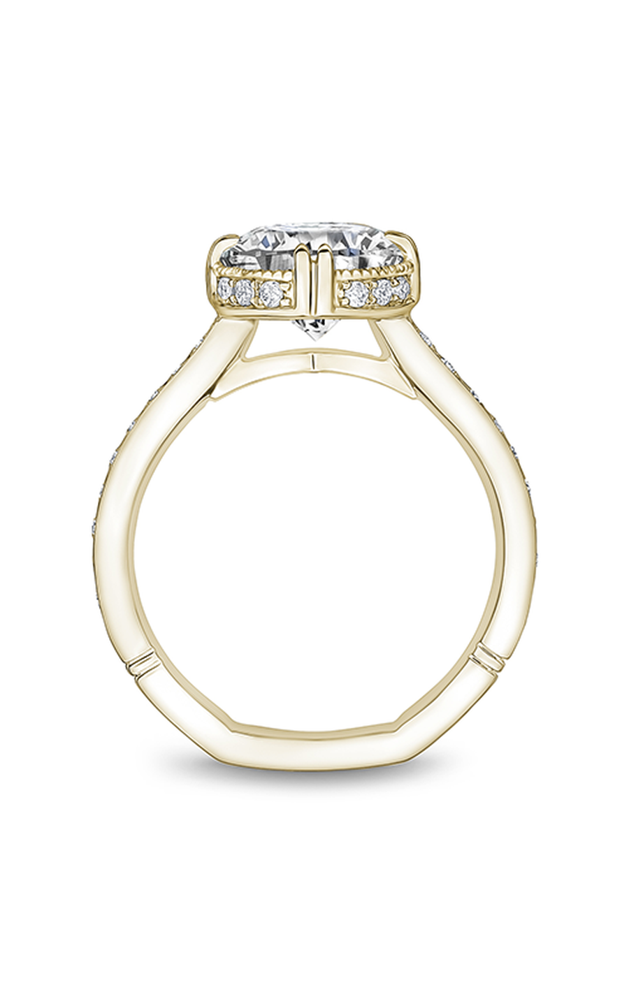 14K Yellow Gold Atelier Halo Round Engagement Ring