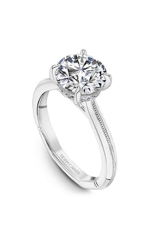 14K White Gold Atelier Solitaire Round Engagement Ring