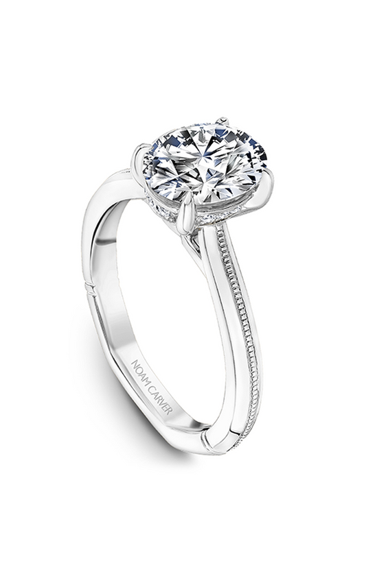 18K White Gold Atelier Solitaire Oval Engagement Ring