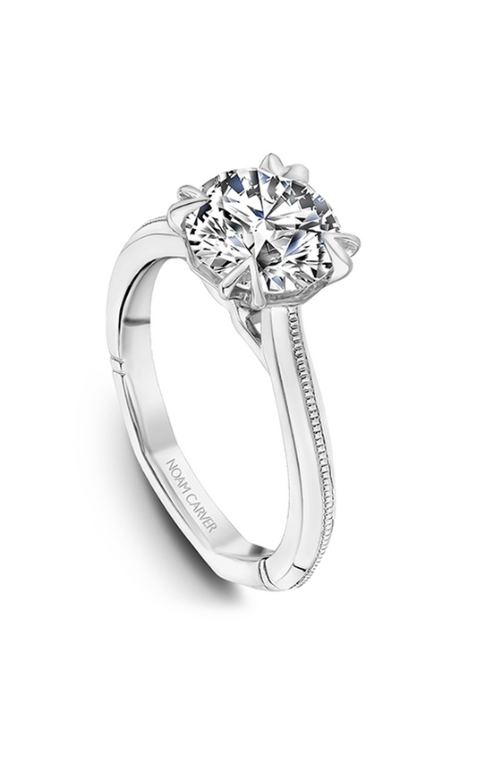14K White Gold Atelier Solitaire Round Engagement Ring