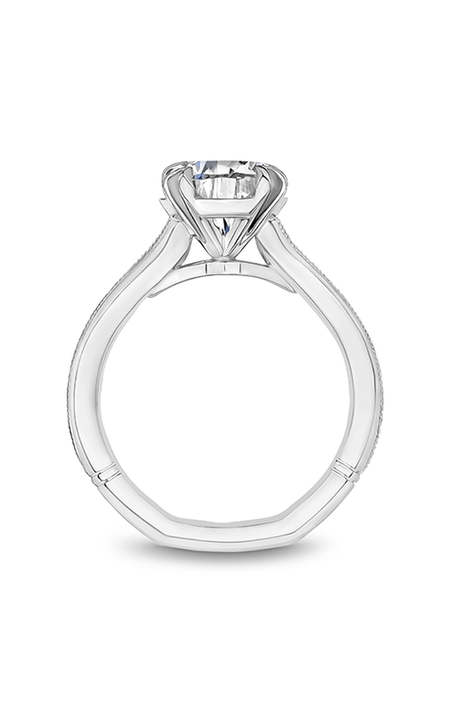 14K White Gold Atelier Solitaire Round Engagement Ring