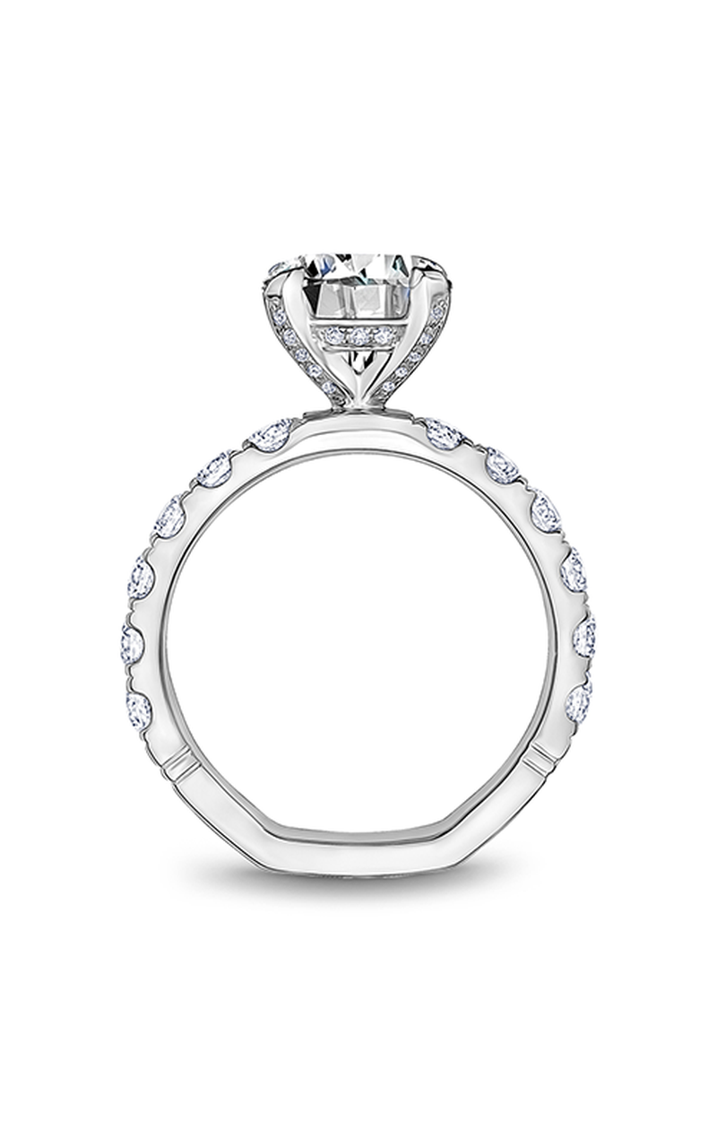 18K White Gold Atelier Sidestone Round Engagement Ring