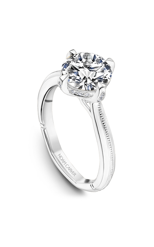 14K White Gold Atelier Solitaire Round Engagement Ring