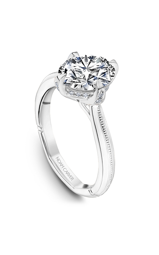 18K White Gold Atelier Solitaire Oval Engagement Ring